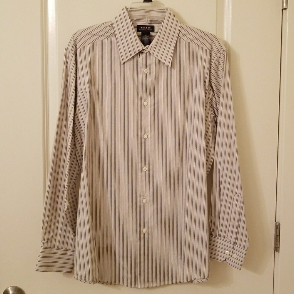 Men's Access Striped Dress Shirt